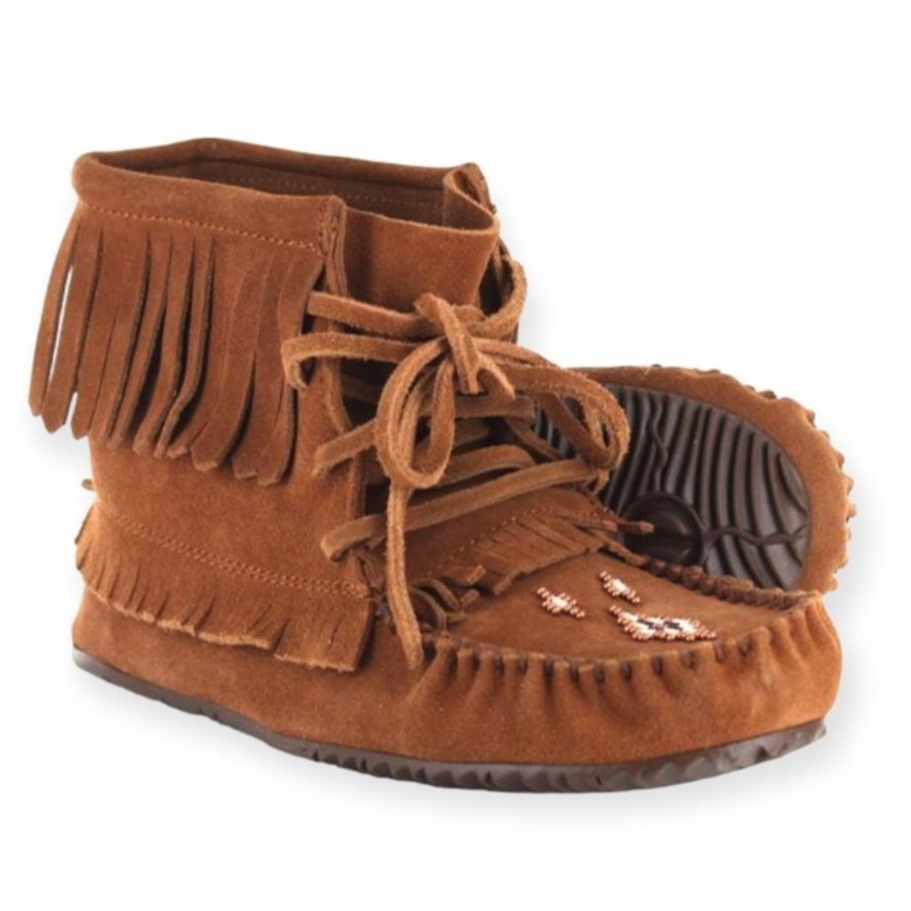 COPY - Manitobah Mukluks Harvester Suede Lined Bootie in Copper